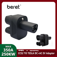 BERET CCS2 To Tesla EV Charger Adapter 250A CCS2 Combo for Tesla Convertor for Car Charger CCS2 for Tesla Model 3 Y X S