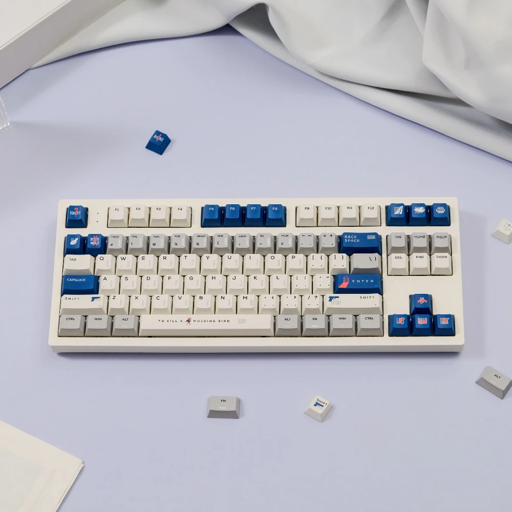 151 Keys Mockingbird Keycaps Cherry Profile Keycap PBT Dye Sublimation Key Caps For MX Mechanical Keyboard 61 67 75 87 96 98 104