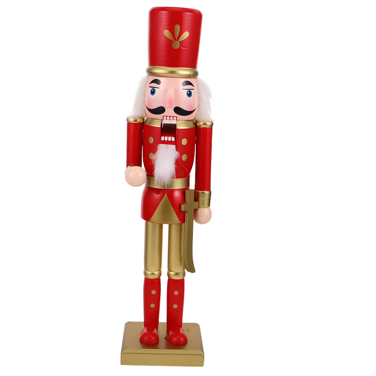

38Cm Soldier Wooden Christmas Decor For Tabletop Mantel Display Xmas Wooden Nutcracker Figures Soldier Decor Christmas