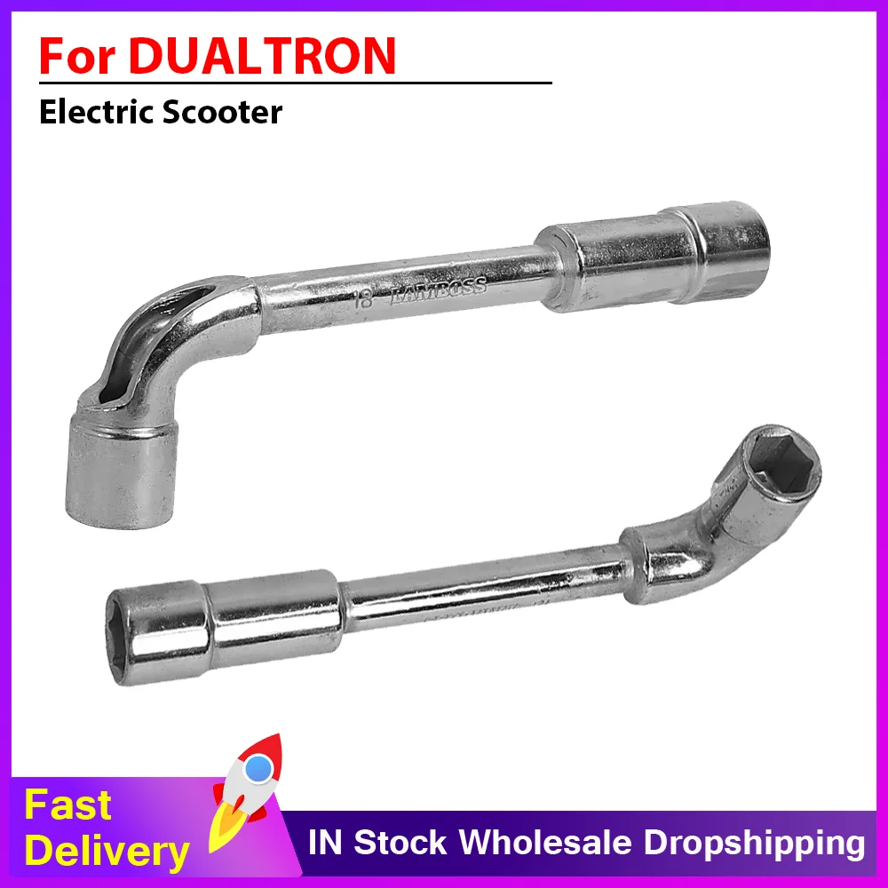 

Для электрического скутера серии DUALTRON, 18 мм, открытый торцевой ключ, универсальный L-образный гаечный ключ для затягивания или ослабления гайки оси двигателя