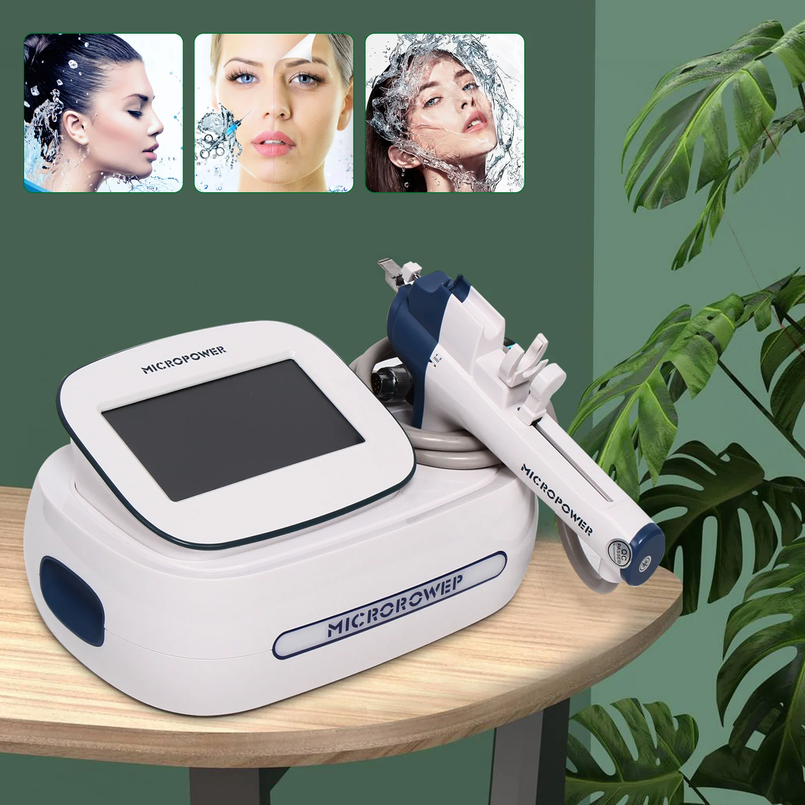 

Skin Spot Removal Instrument, Third-Generation Vanadium-Titanium Microcrystal Water Light, White + Blue, Compact Size 34x24x15.5
