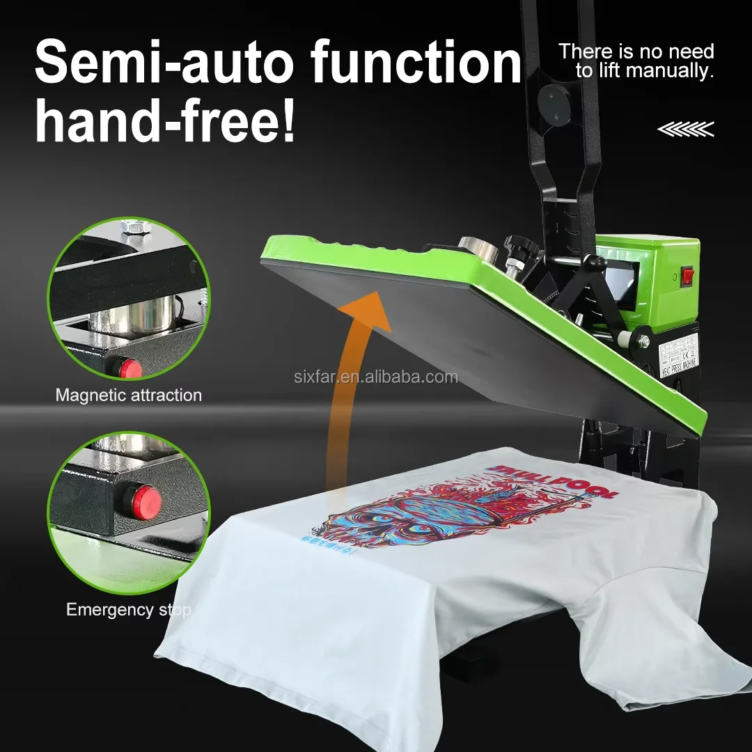 Big Size Auto Open Slide-out Design T-shirt Heat Press Machine T-shirt Threadable Sublimation Transfer Machine 40cm 50cm 60cm