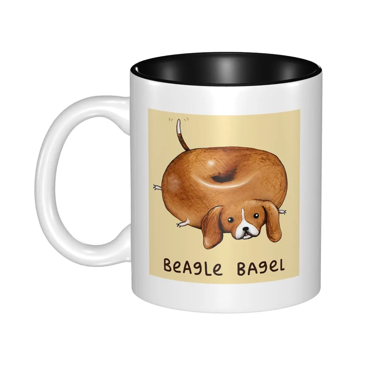 Beagle Bagel Mug Funny Ceramic Coffee Cups Tea Mugs Milk Cup Drinkware Gift for Friends