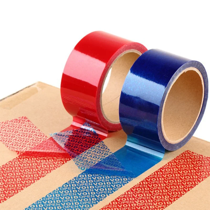 50mmx50m/Roll tamper evident security tape caution tape self adhesive warranty VOID tape packing labels VOID OPEN sticker seals