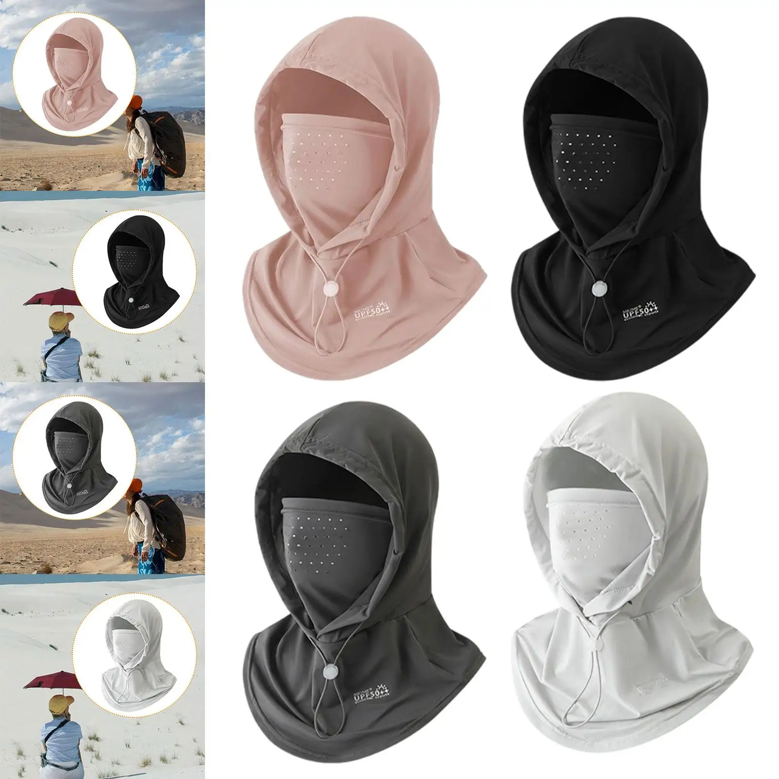 Summer Balaclava Comfortable Breathable Cooling Neck Gaiter Balaclava Face Cover for Fishing Hiking Gardening Motorcycle Travel