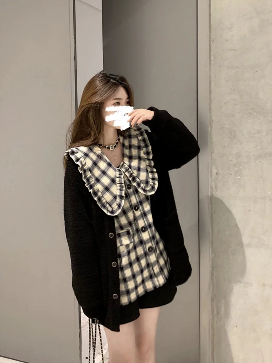 

Элегантный женский твидовый жакет из полиэстера для осени, приталенный, в клетку, для офиса и деловых встреч, с художественными вставками, для вечеринок