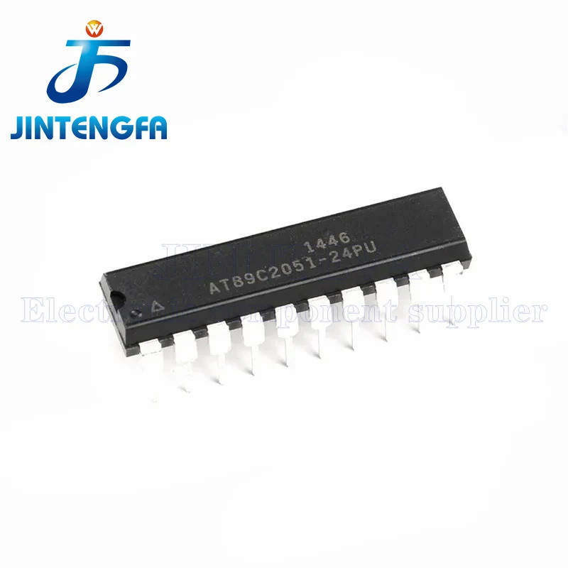 10PCS AT89C2051-24PU AT89C2051 -24PC -24PI DIP-20 8-bit Microcontrollers MCU 2kB Flash 128B RAM 24MHz 2.7V-6.0V DIP IC