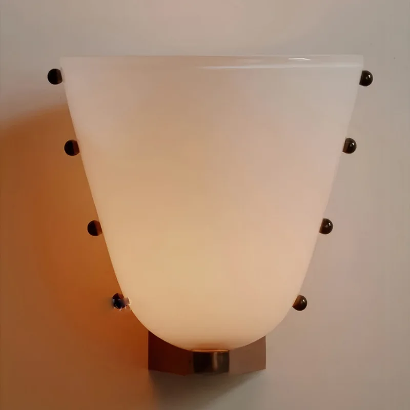 Glass Wall Lamp Restaurant Living Room Bedroom Mood Lights Medieval Style Retro Tricolor Wall Light Flicker Free Lighting Lamps