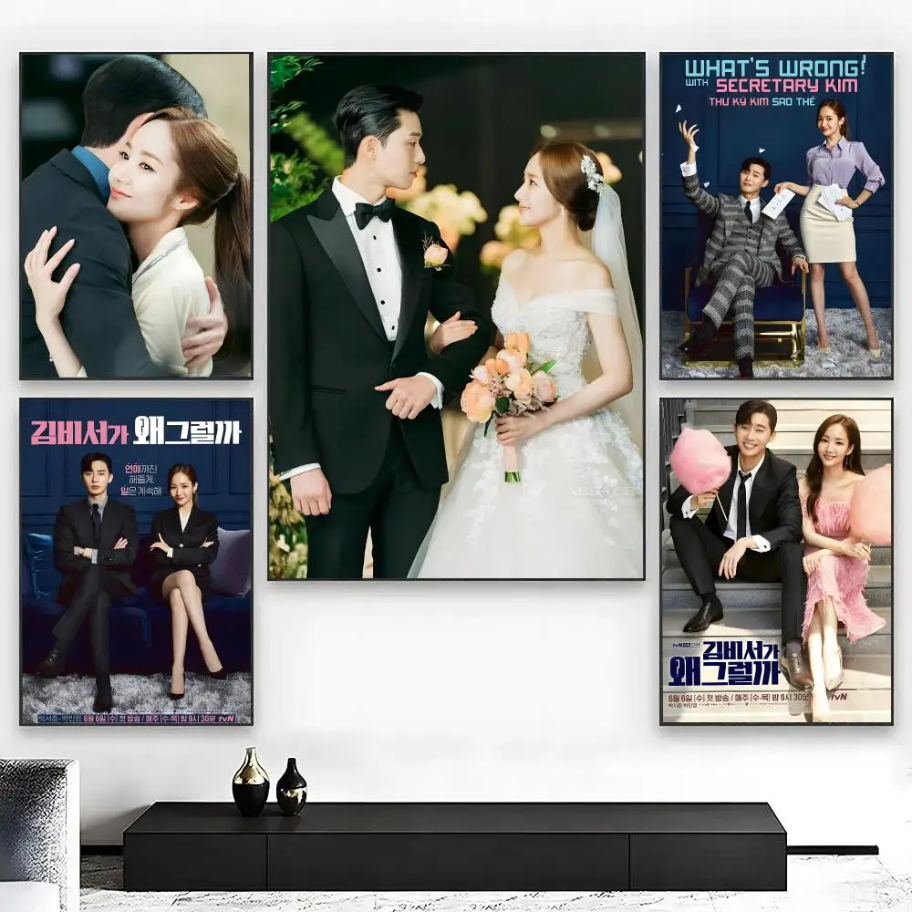 What's Wrong With Secretary Kim Poster Wall Art Print Removable Water-Resistant Home Decor For Bedroom Apartment Gift
