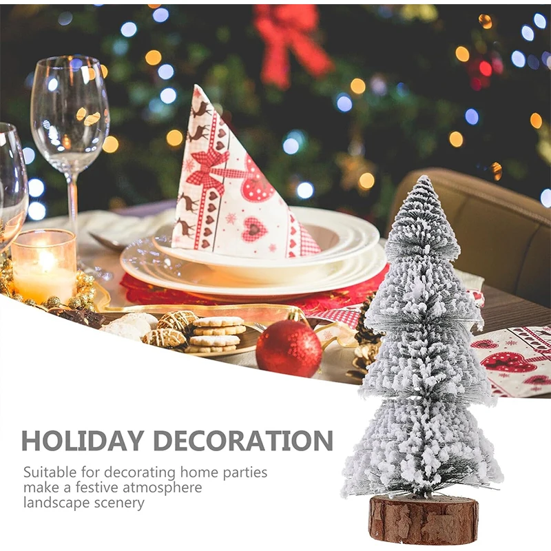 15-30 cm Biancaneve Cedro Pino Albero di Natale Decorazione natalizia per la decorazione domestica Capodanno 2026 Navidad Ornamenti Accessori
