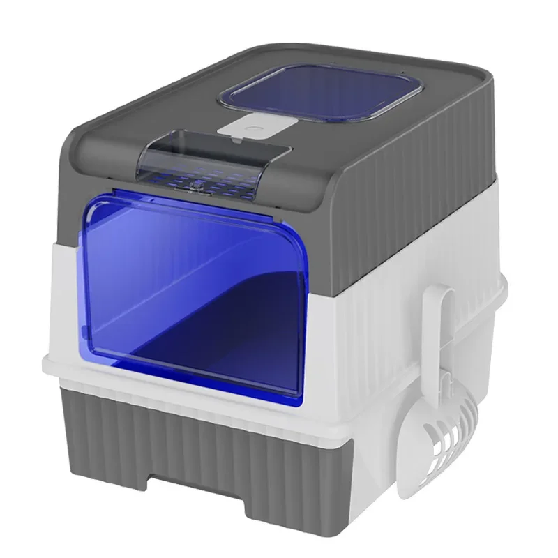 

Large Capacity Cat Litter Box Rechargeable Sterilization Self-cleaning Litter Box for Cat Fully Enclosed Toilet Cat Products