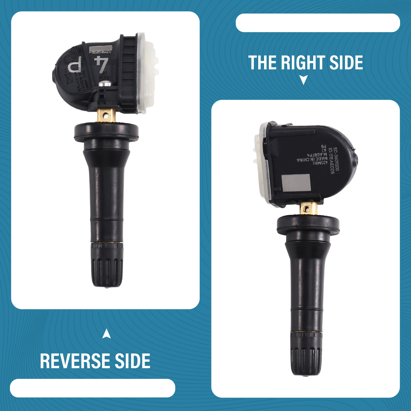 SC3609200 SC-3609200 4 قطعة 433 ميجا هرتز TPMS أجهزة استشعار ضغط الإطارات ل BYD Atto 3 هان ختم تشين سونغ تانغ #2