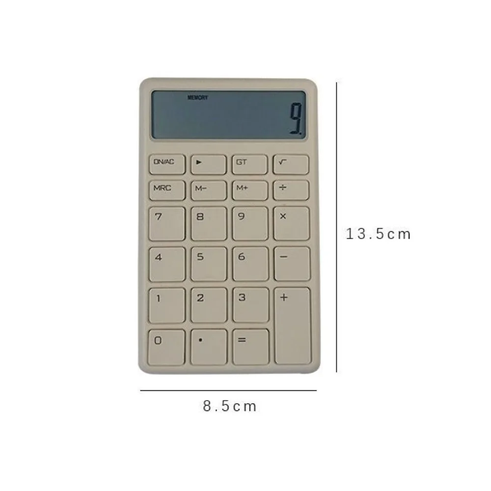 12 Digits Simple Financial Calculator Silence Chocolate Style Simple and Portable Calculator ABS Widescreen