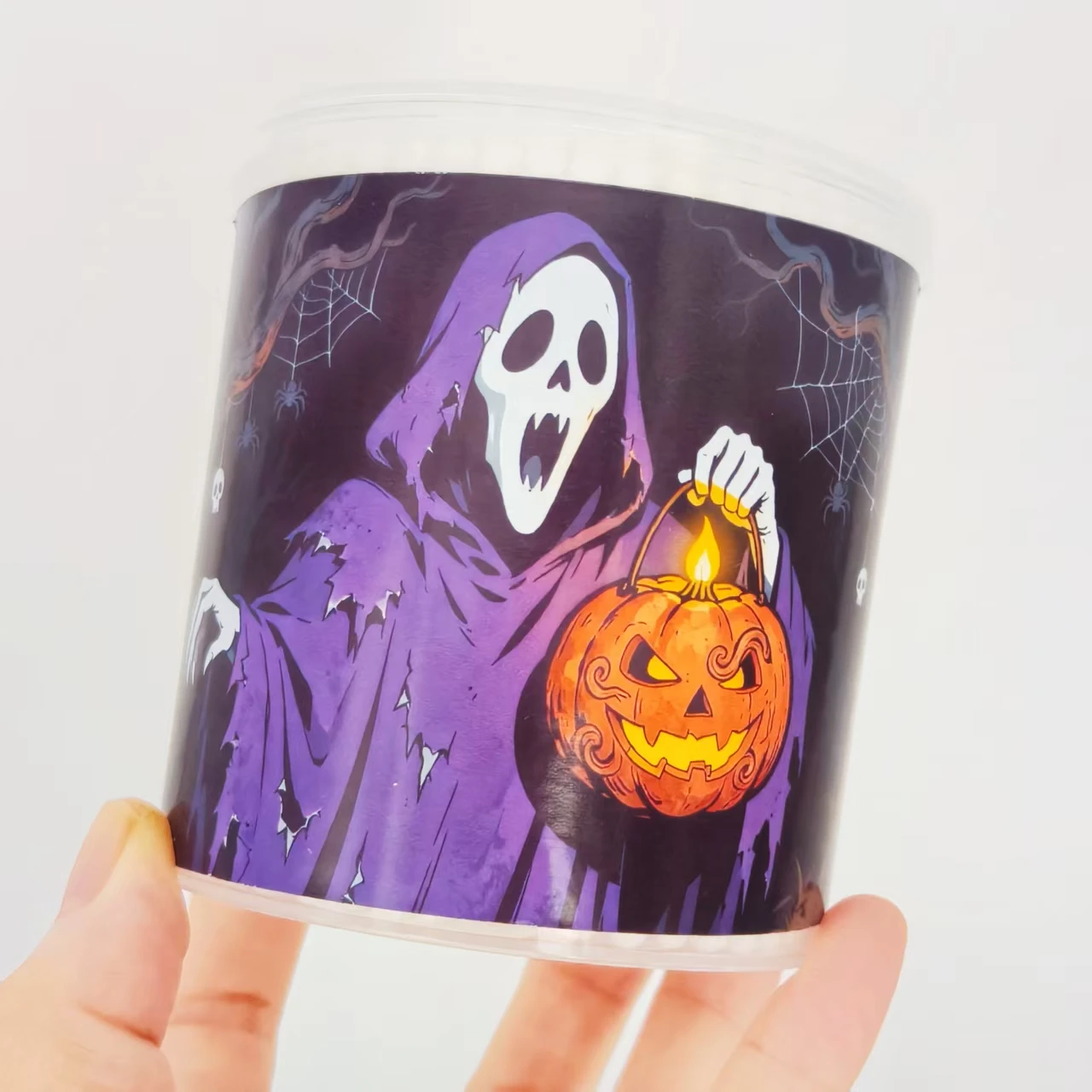 600 Stück/800 Stück Vampir Kürbis Muster Wattestäbchen Zylinder Box Halloween Serie Urlaub Wattestäbchen