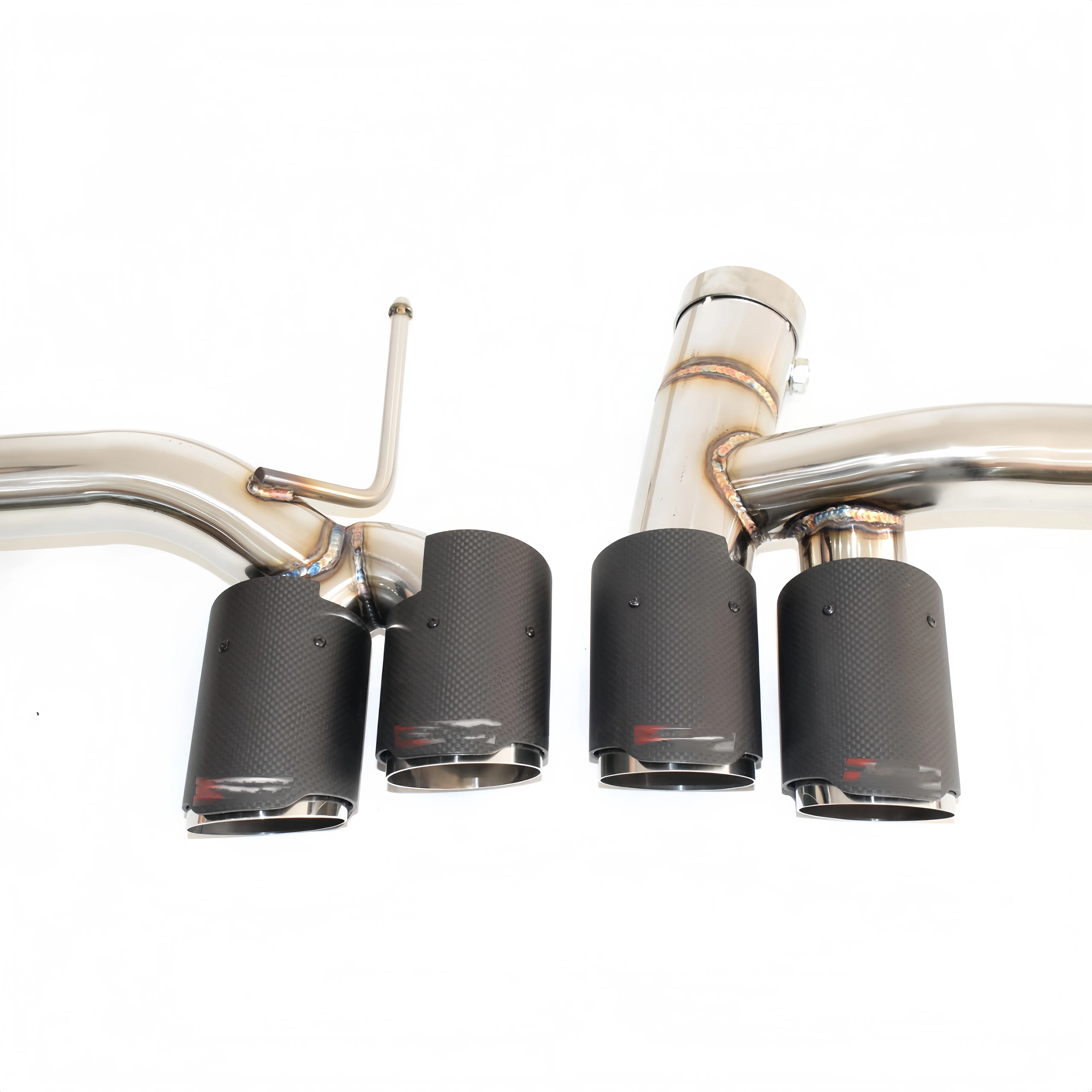 For DEX Exhaust Tips for F30 F31 320i 318i Upgrade M3 Dual Carbon Fiber Stainless Steel Exhaust Pipes Muffler  Nozzle