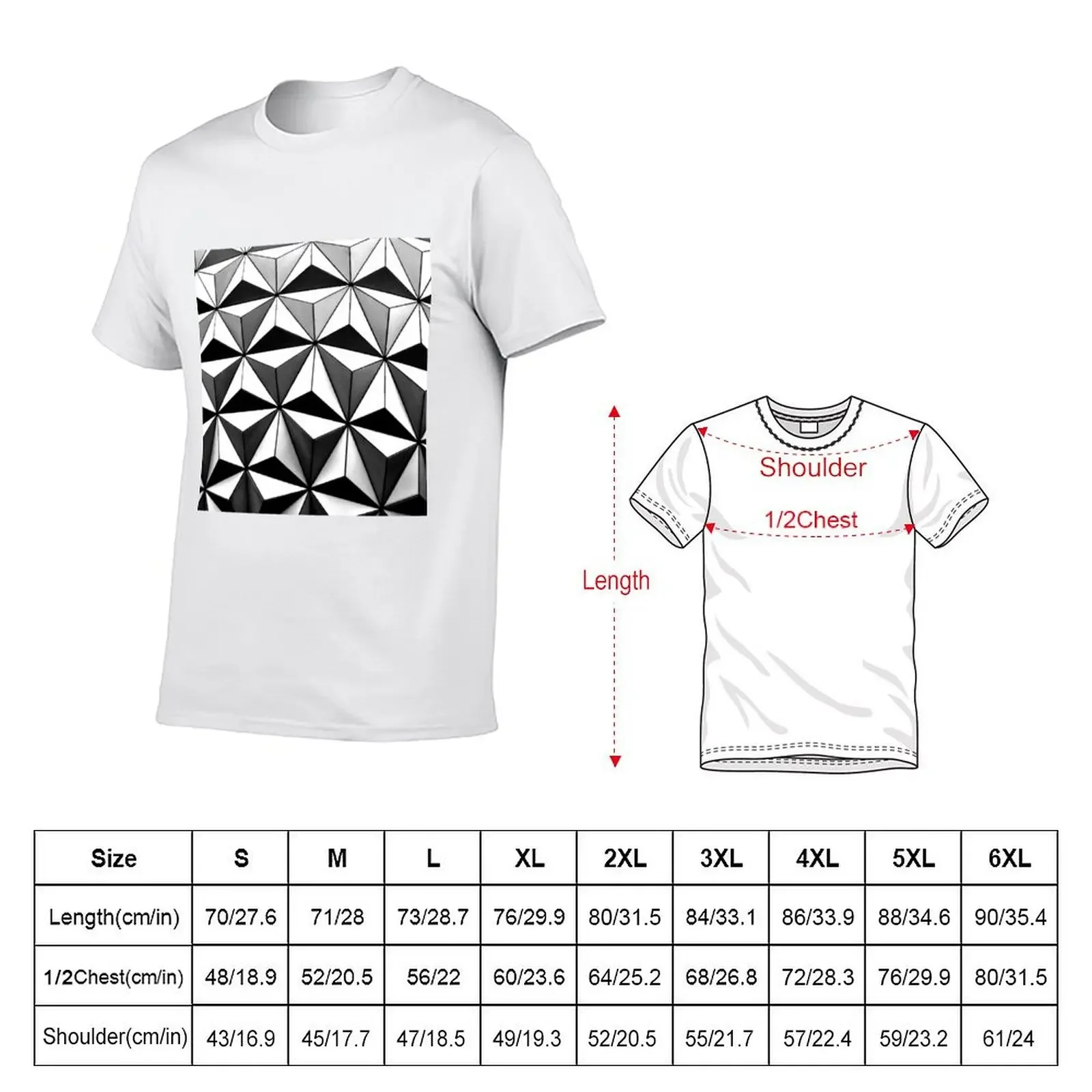 Black and White Diamond Shape T-Shirt sports fans customs design your own tees Men's t shirts