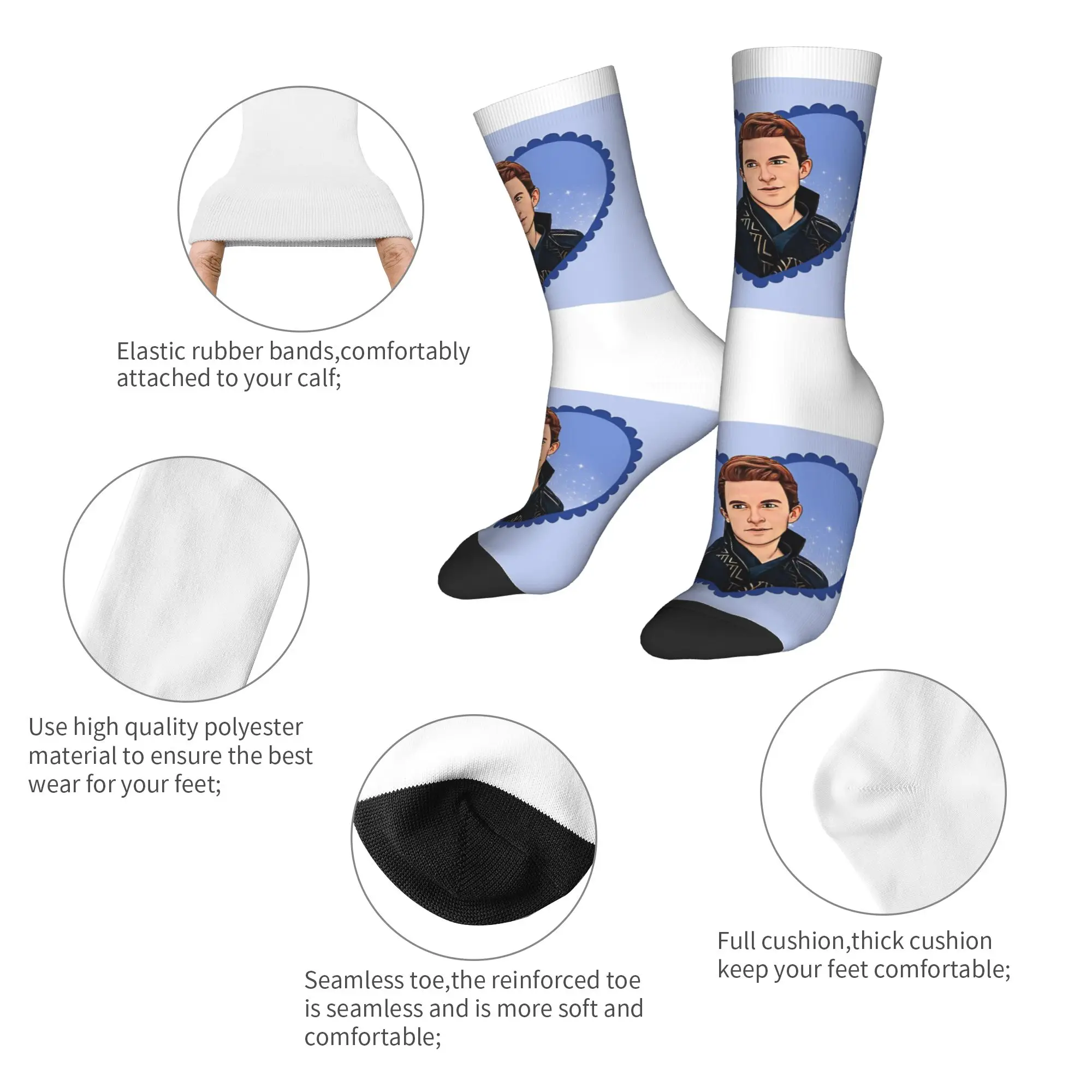 Jonathan Bailey Meias Outono Meias Novidade Homens Meias Macias Padrão Escalada Meias Antibacterianas