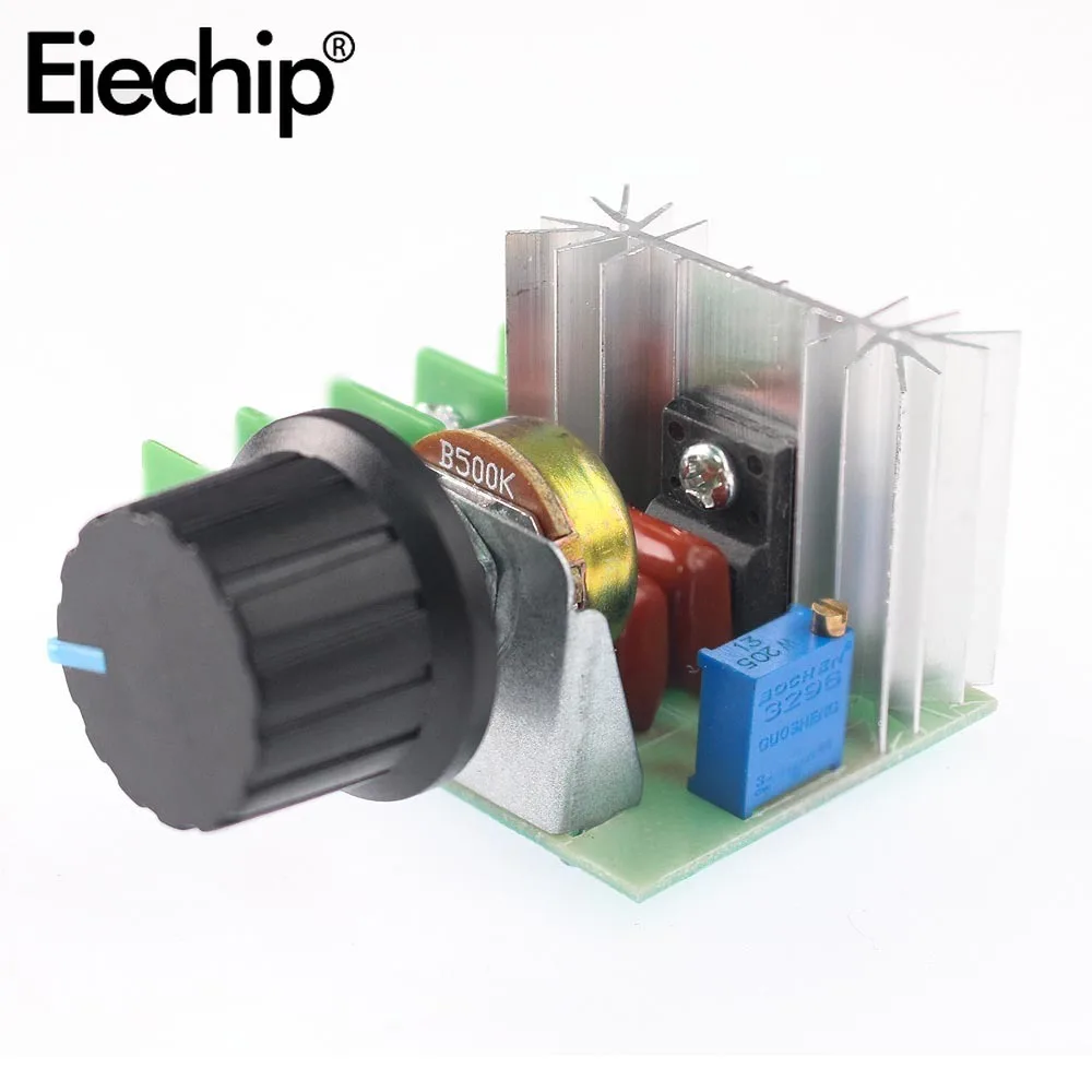2000W/4000W 220V SCR Voltage Regulator Dimmer Motor Speed Controller Thermostat Hight Power Electronic Voltage Regulator Module