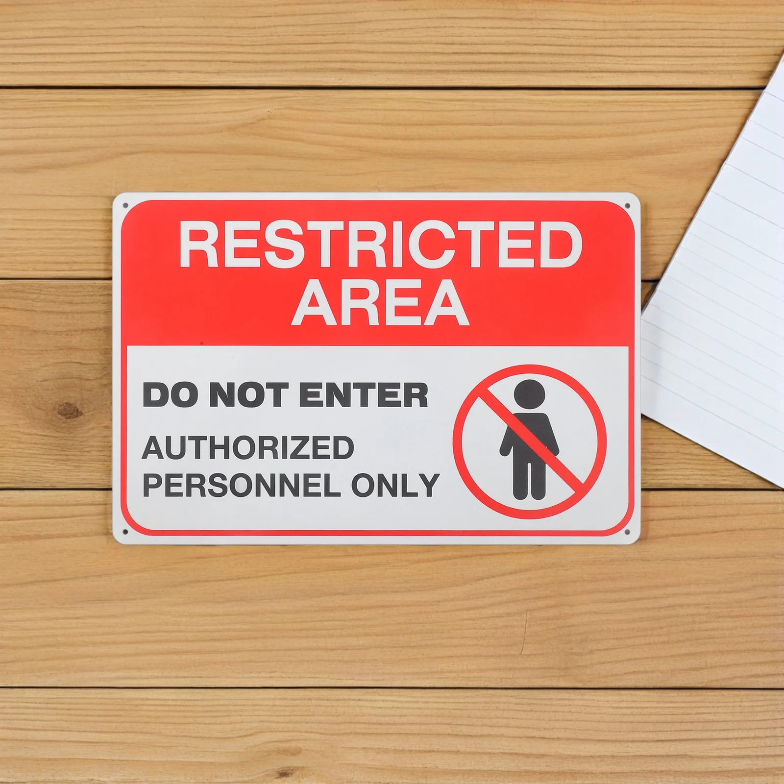 2 قطعة لا علامة دخول لا تدخل مقيد مانعة لتسرب الماء محفورة مسبقًا سهلة التركيب مؤشر السلامة ملصق علامة تحذير #6