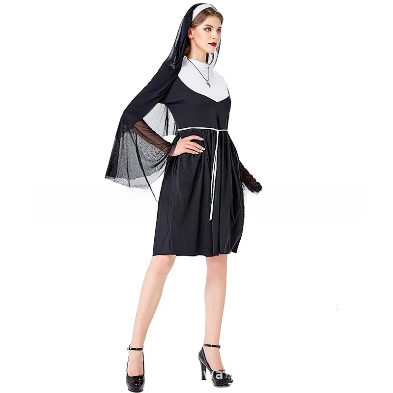 Nieuwe XL Kerk Moeder Mary Nun Kostuum Stage Performance Outfit Halloween Rollengang Kostuum Chinese Productie Zomer 2025