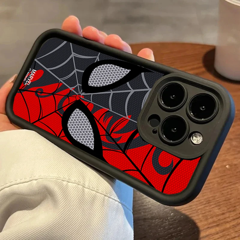 حافظة لهاتف شاومي MI 17 Pro Max 15T 15 Ultra 14T 13 POCO F7 X7 M7 X5 F5 X6 PRO M6 X4 GT NFC C40 5G غطاء عيون الرجل العنكبوت #3