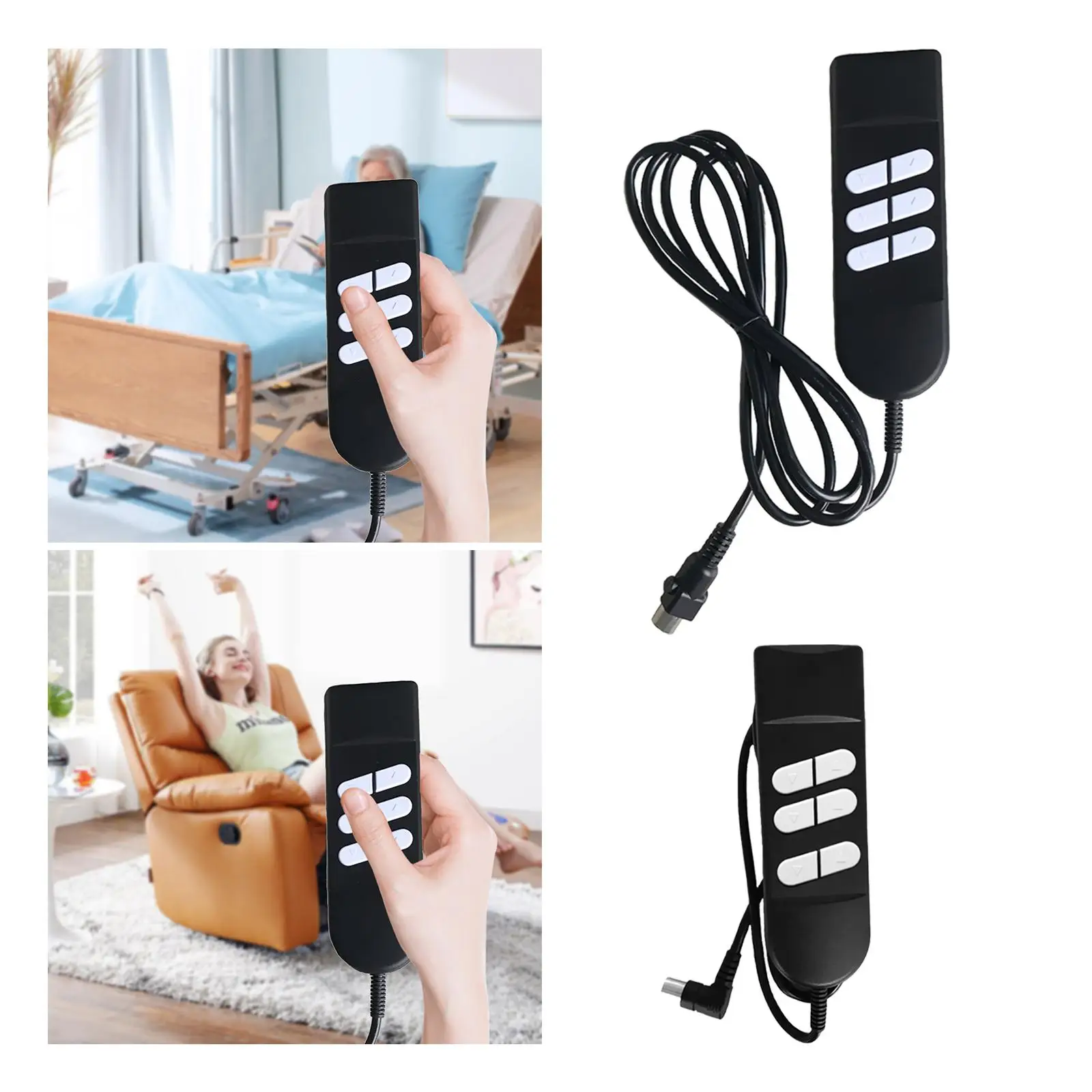 

Sofa Lift Controller Universal Practical Accessories Durable Six Button Multifunction Replacement Parts Sturdy Remote Handset