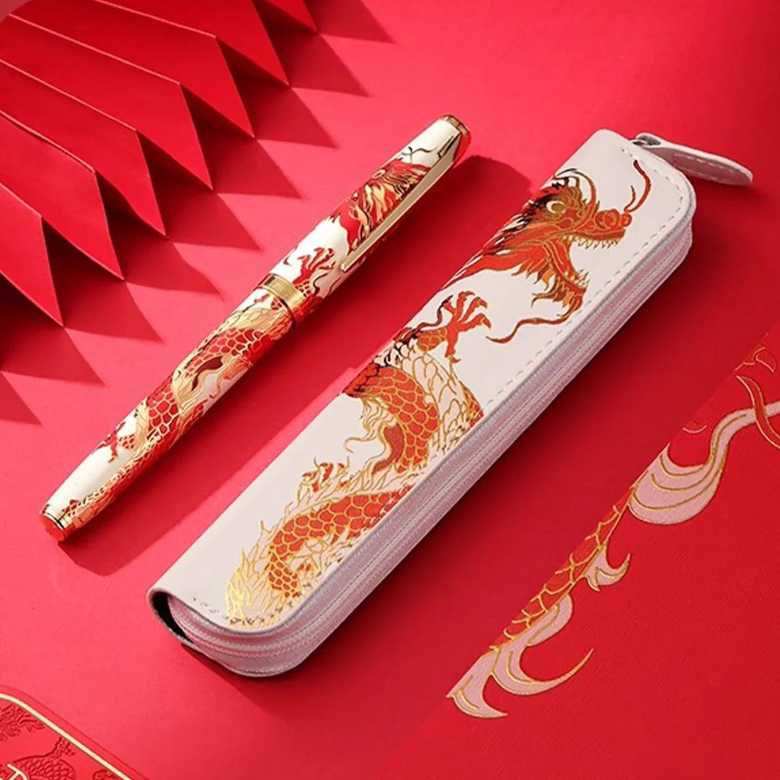 2024 Dragon Year HERO 100 Fountain Pen with 14K Gold Hooded Nib for Collector's Edition Limited ink pens for Business school