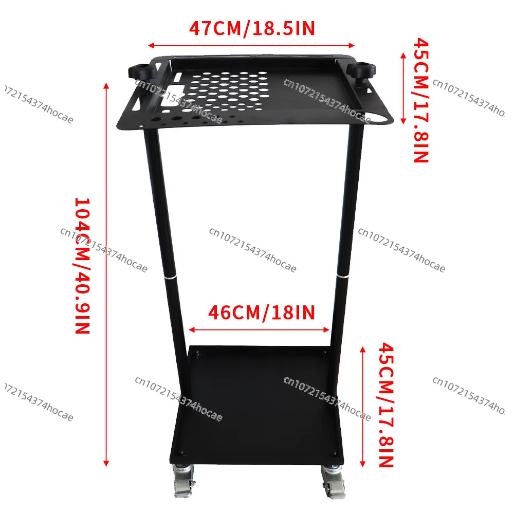 2-Layer Multifunctional Car Dent Repair And Wash Tool Trolley Wheeled Beauty Workshop Storage Cart for Auto Maintenance