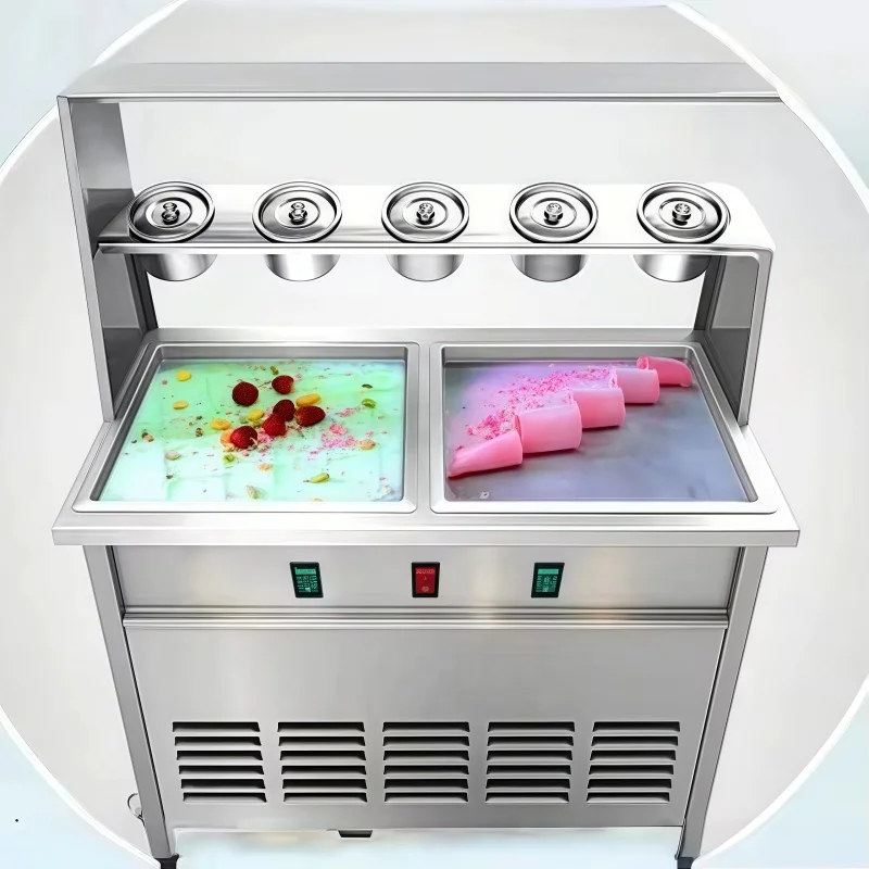 2025 آلة لف الآيس كريم المجمدة آلة الآيس كريم المقلية آلة لف الآيس كريم المقلي