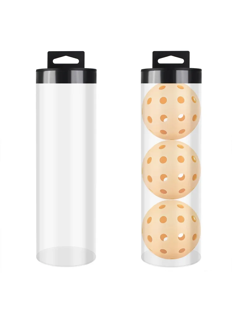 Tennis Ball Can with Cover Clear Travel Balls Container Outdoor Ball Storage for Golf Practice Training Accessories
