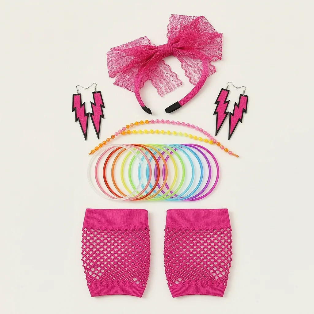 Women'S Accessories In The 80S - Set Aksesoris Wanita: Headband Renda, Sarung