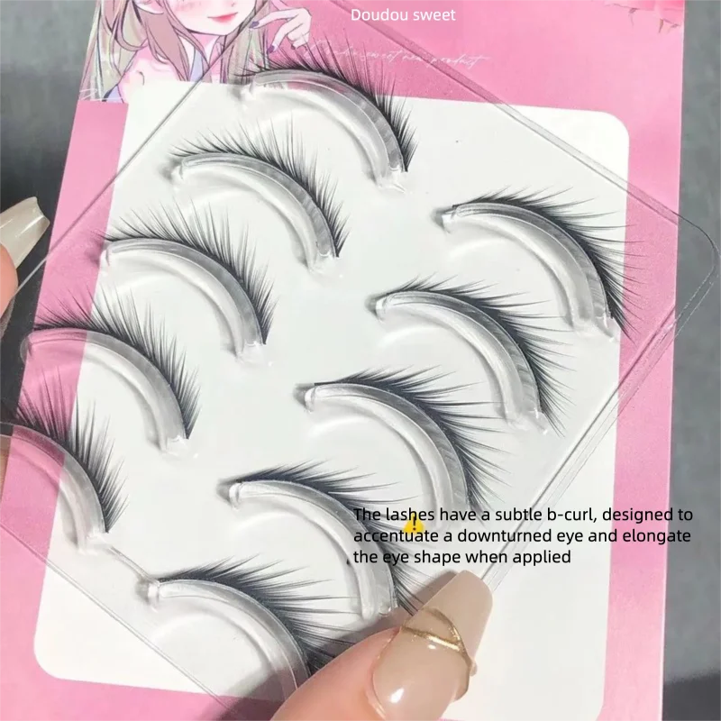 Doudou Dolce Stile di Pesca Stile Antico Inclinato E Inclinato Dritto Stelo Nero di Alta Qualità Intero Ciglia Fox-eye Bellezza