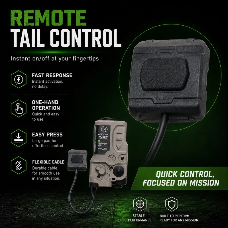 RAID‑X Green Infrared Laser Adjustable Bright Stable Emission Tail Control Light Shift Quick‑Lock Parts
