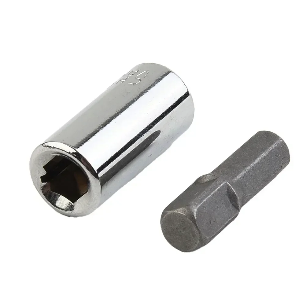 1/4Square DriveTo 1/4 Hex Shank Socket+1/4 Drill Socket Adapter Driver Quick Change Chucks Hand Socket  Power Tool