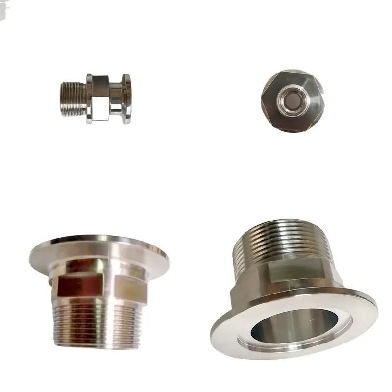 Stainless Steel NPT Male Thread Adapter KF16 to KF50 High Vacuum Compatible Connector for Laboratory and Industrial Systems