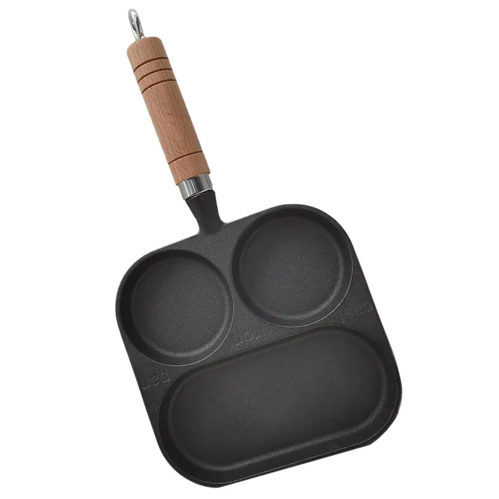 

Nonstick Breakfast Pan Small Egg Frying Pan for Eggs Pancake Griddle Nonstick Coating Easy Iron Wood H Sturdy Flat