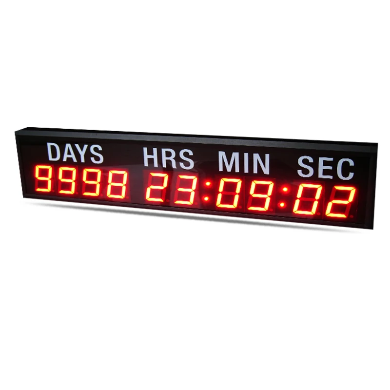 10 Digit LED Digital Timing Clock Remote Control Wall Mounted 9999 Day Countdown Event Timer Day Hour Minute Second Timer