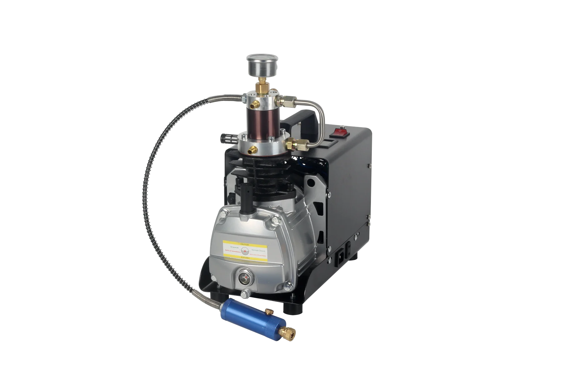 220V/110V Manual Shutdown 30Mpa 4500Psi PCP Air Compressor High Pressure Air Pump for Filling Pcp Air Tank Carbon Fiber Cylinder