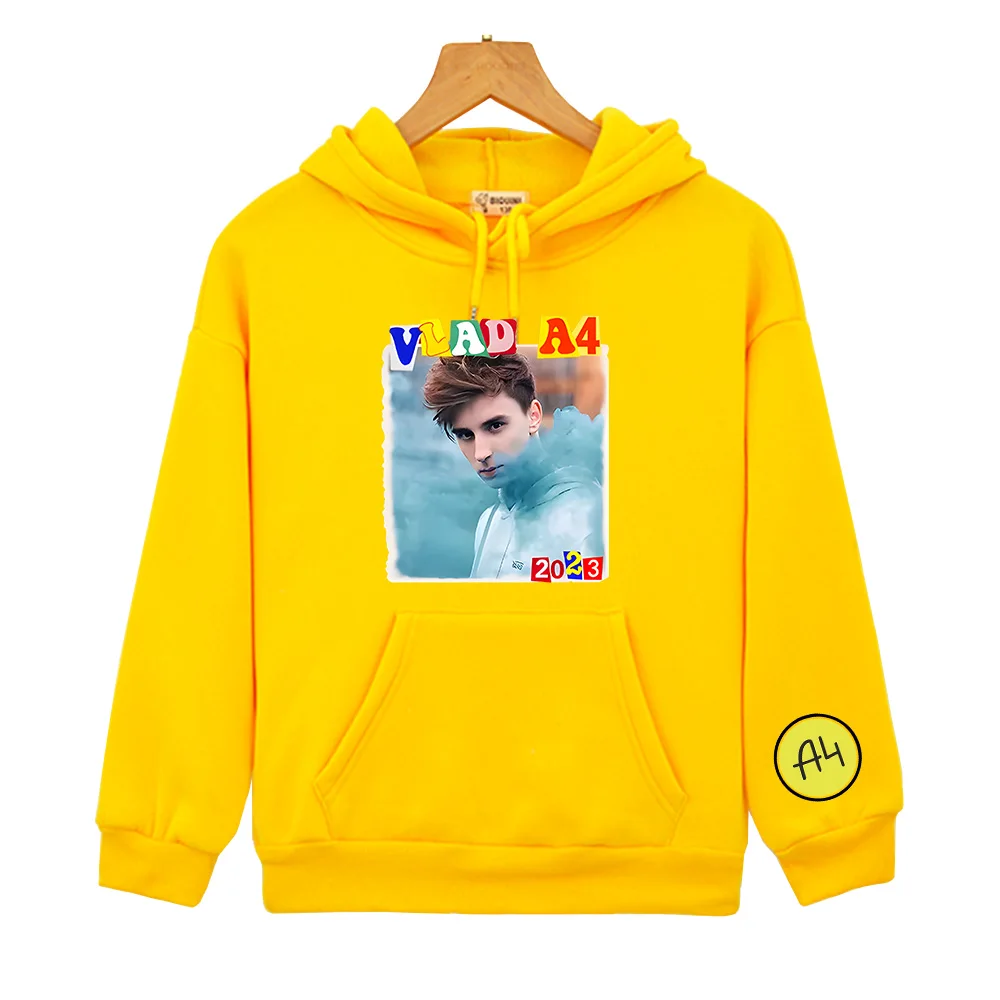 Влад A4 Бумага Merch Vlad Lamba Hoodie Comfortable Boys and Girls Sweatshirt Long Sleeve Children Cartoon Clothing Autumn Fleece