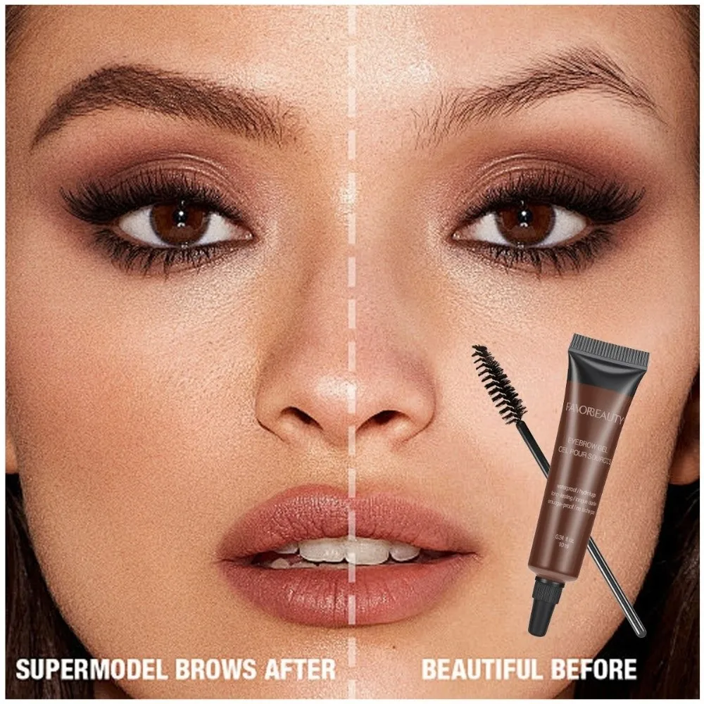 Waterproof Liquid Eyebrow Gel Styling Liquid Long-lasting Eyebrow Dye Cream Smudge Proof Brow Gel Beauty Routine