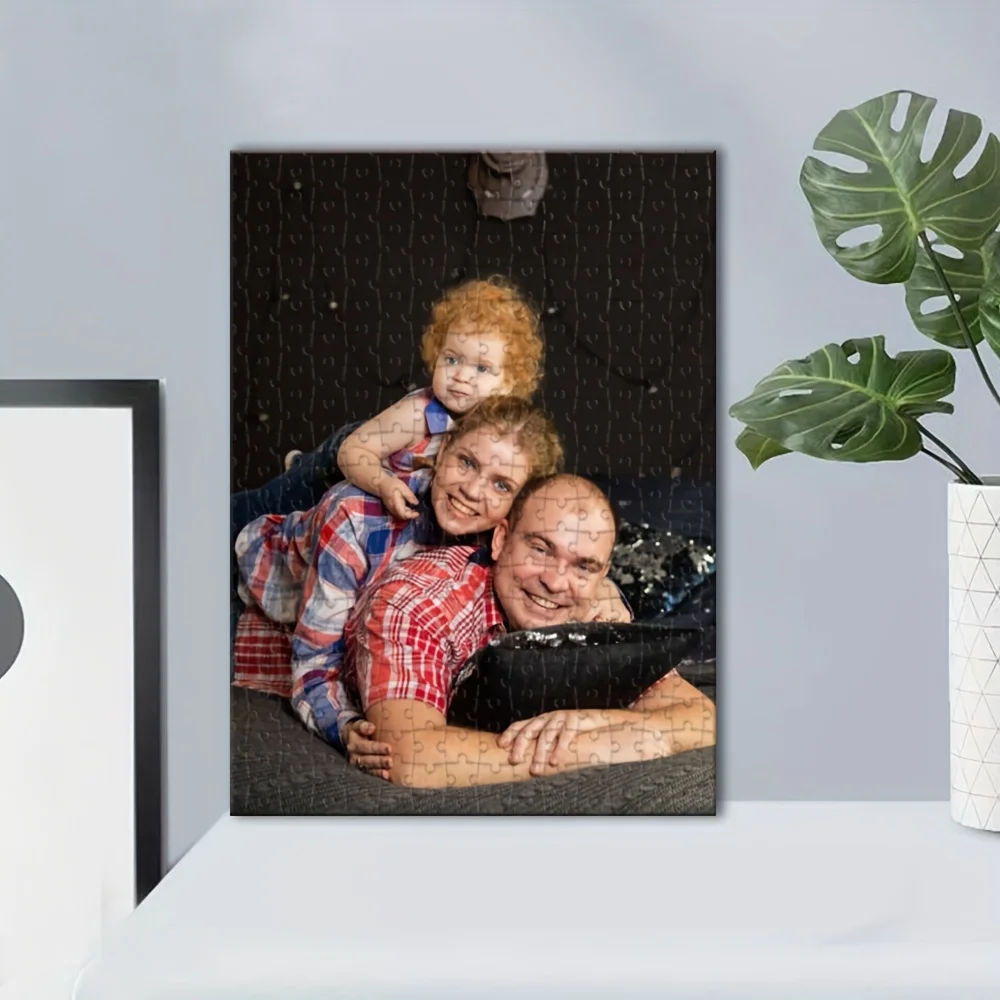 Personalized Custom Photo Puzzle Customize Parent-child  Gifts For Kids Customized Photo Wooden Name Personalized Photo Gift Puz