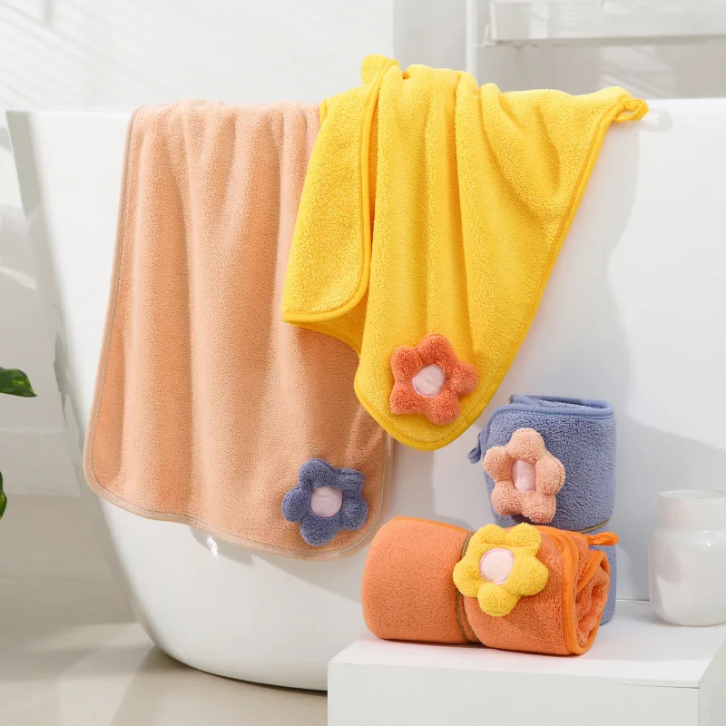 

Drop Shipping Bath Face Towel Absorbent 3pcs Towel Set Shower Microfiber Towels Bathroom Home Hotel for Adults