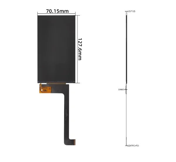 5.5-inch 1080 * 1920 TFT high-definition display screen MIPI 39 pin full view drone remote control display screen