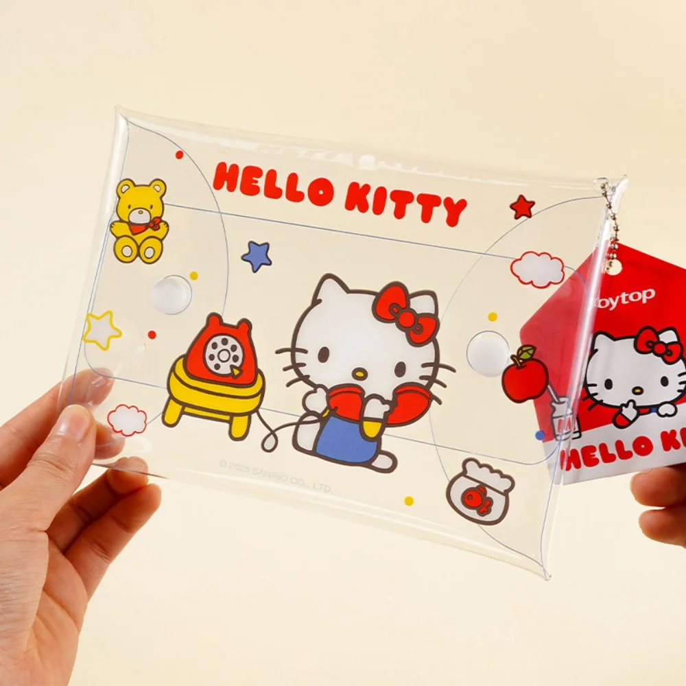 

Genuine Sanrio Hello Kitty PVC Snap Closure File Pouch B6 Portable Document Organizer Stationery School Office Storage Bag
