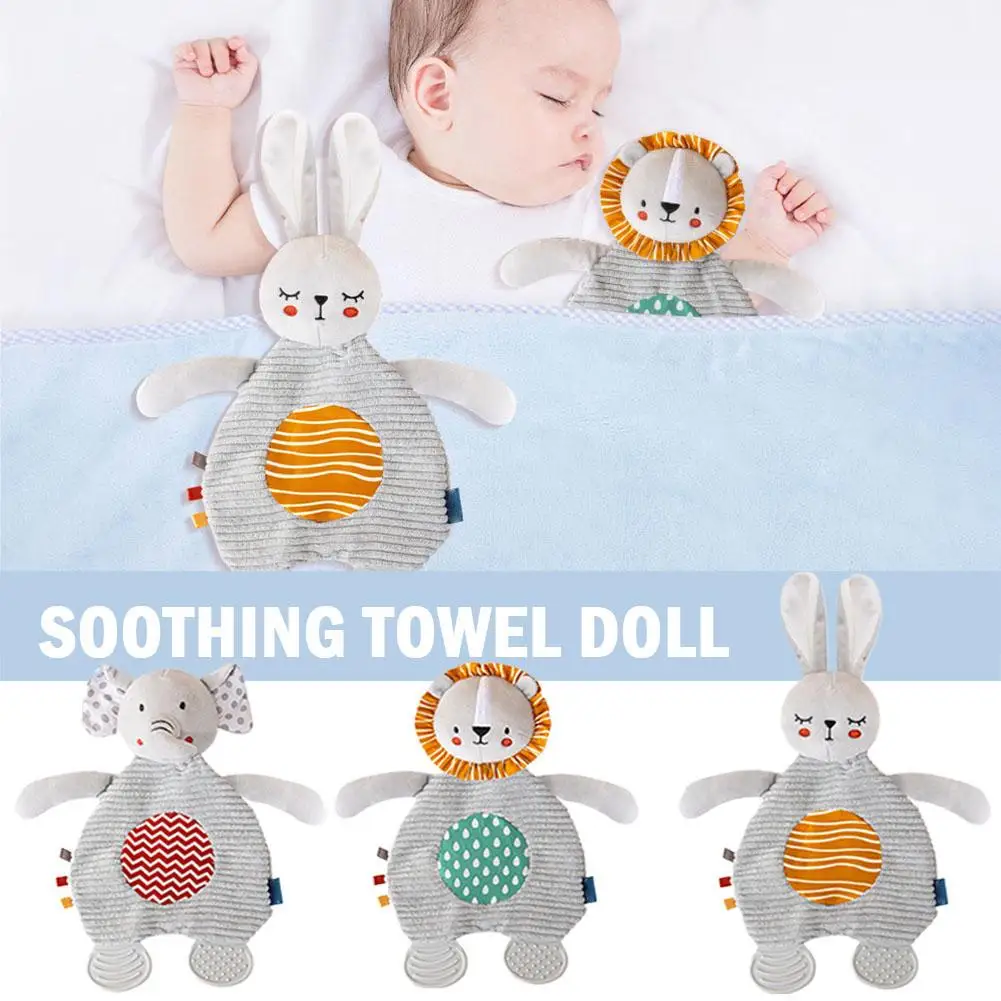 Soothing Towel Doll Teething Toys Educational MultiFunction Soothing Dolls For 3 6 9 12 Months Baby Gifts Peluche Sensorial X4O6