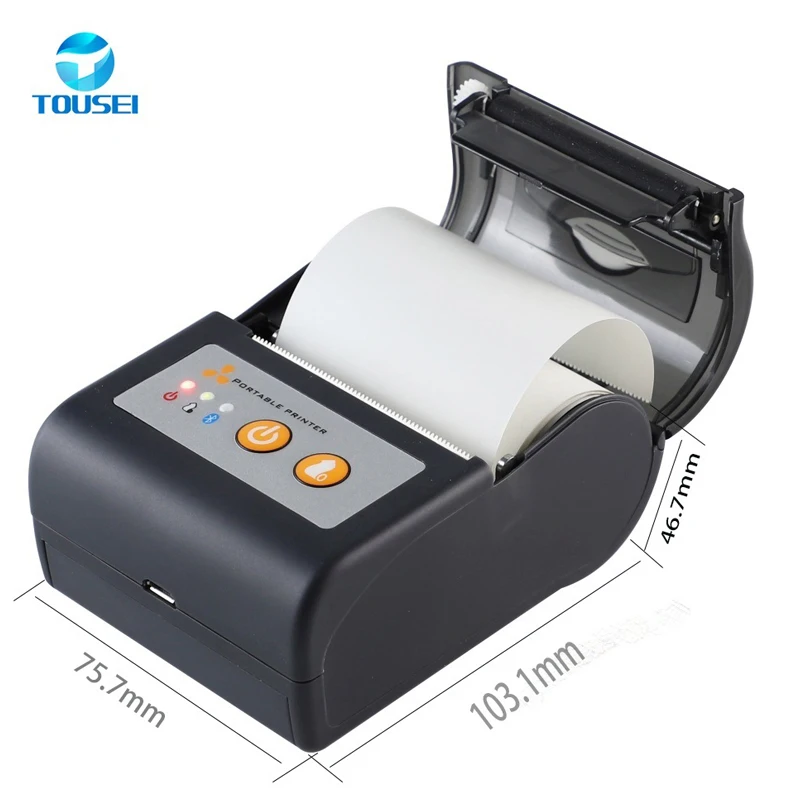 Bluetooth-connected, Rechargeable and Portable Bluetooth Thermal Label Printer (Thermal dot-matrix Printer)