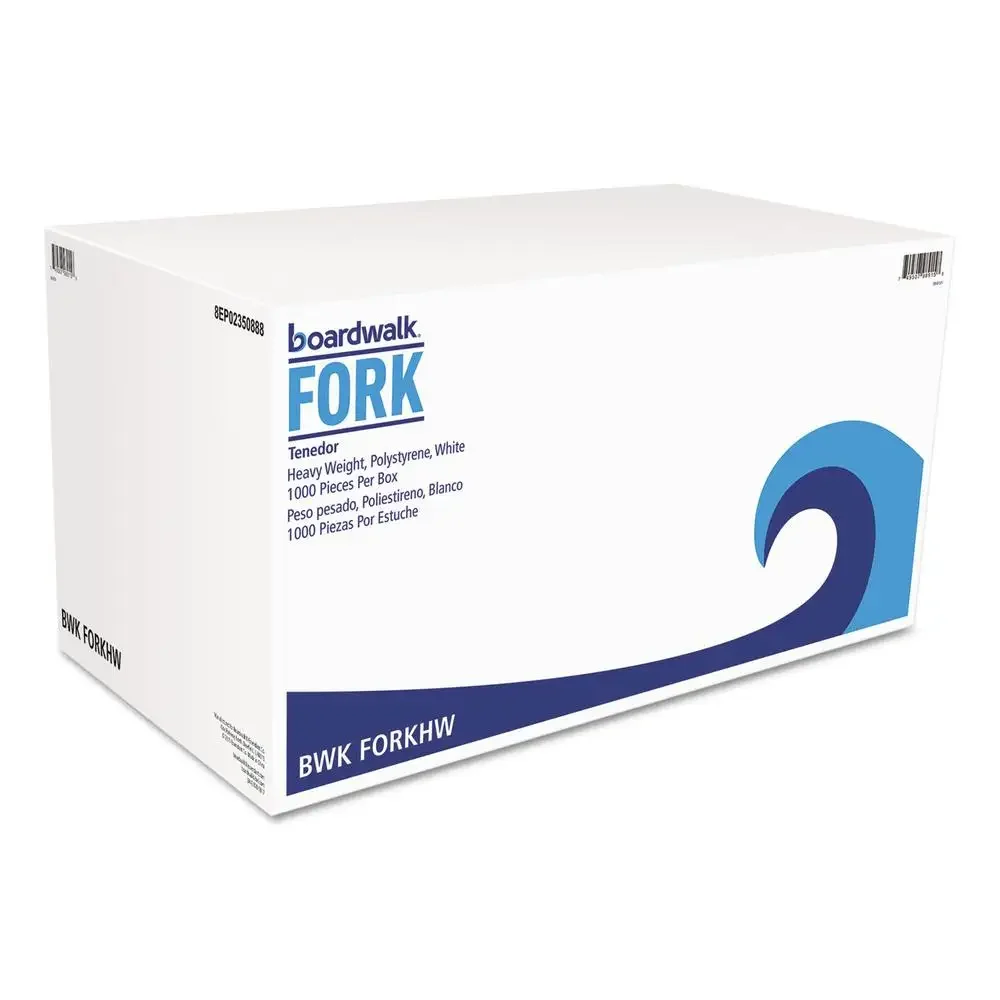 

High-End Polystyrene Cutlery Forks White 1000/Carton Durable Utensils Catering and Events