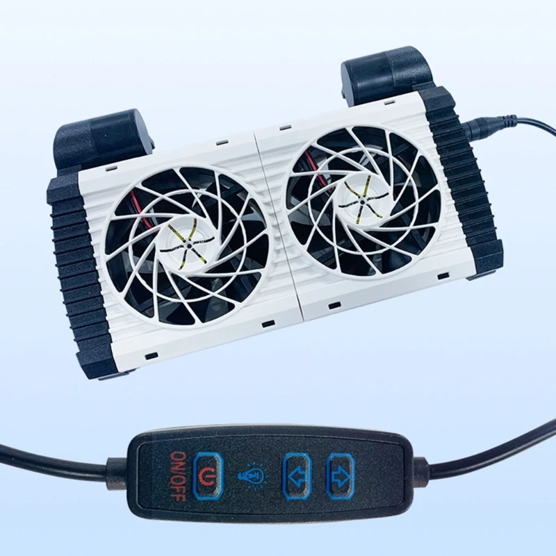 LowVoltage Fish Tanks Cooler Safe Aquatic Air Cooler Fishtanks Cooling Fan for Freshwater Saltwater TemperatureReducer