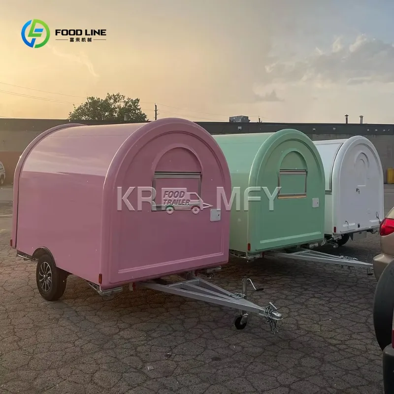 중국에서 인기리에 판매되는 이동식 케이터링 푸드 트레일러 판매, 완비된 주방 장비를 갖춘 푸드 트럭 트레일러
