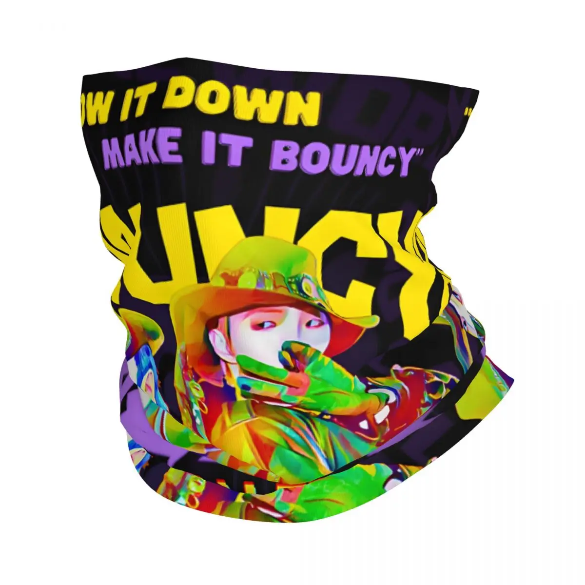 ATEEZ BOUNCY Funk Pop ATEEZ Bandana Neck Gaiter Printed Motorcycle Motocross Wrap Scarf Balaclava Hiking Unisex Adult Winter